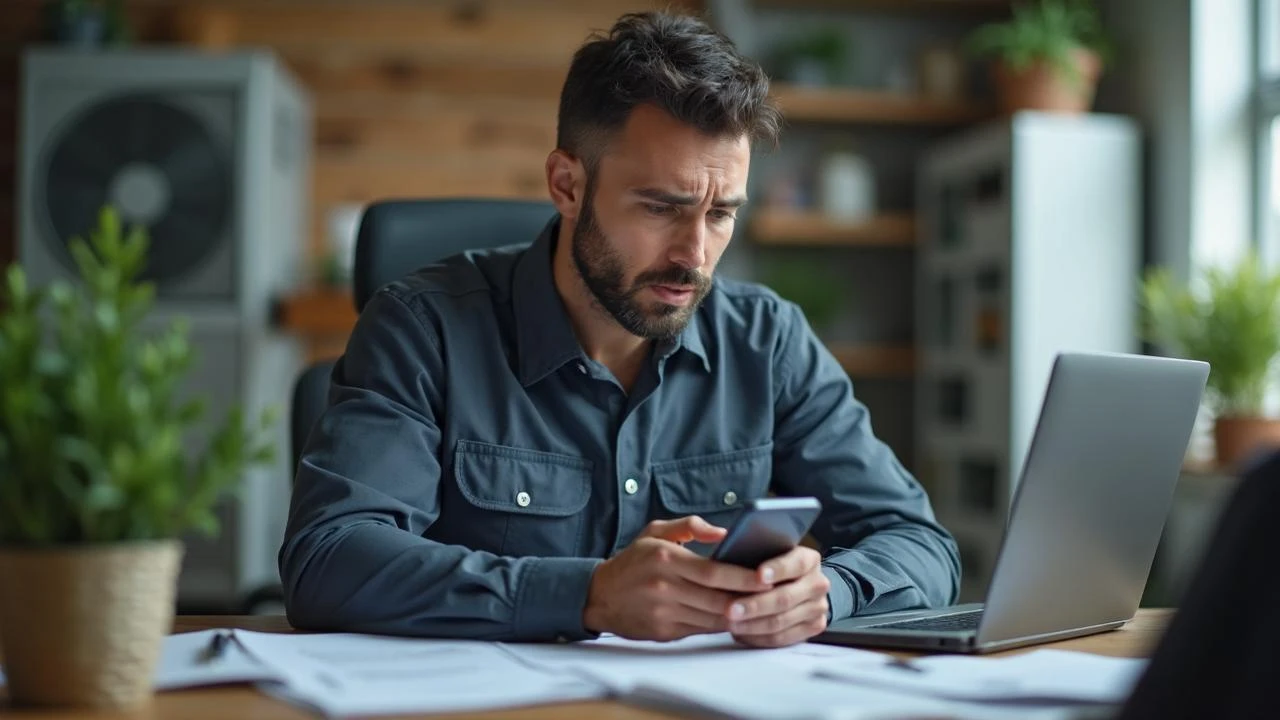 Frustrated HVAC owner searching for a marketing expert