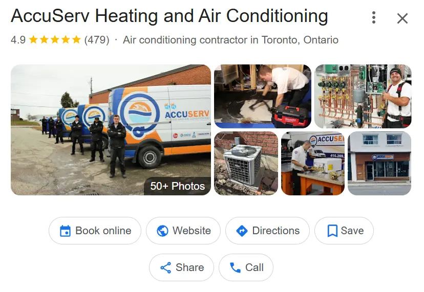 AccuServ HVAC services in Toronto, Canada.